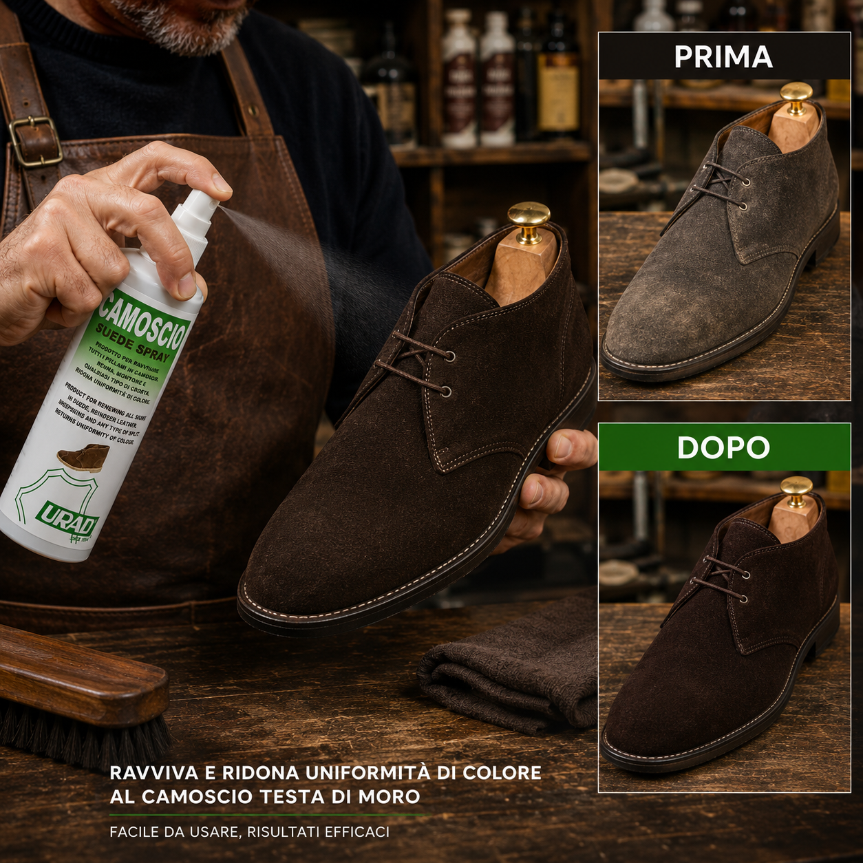 URAD Spray No Gas Ravviva Camoscio e Renna – Uniforma il Colore | Ecologico ed Efficace