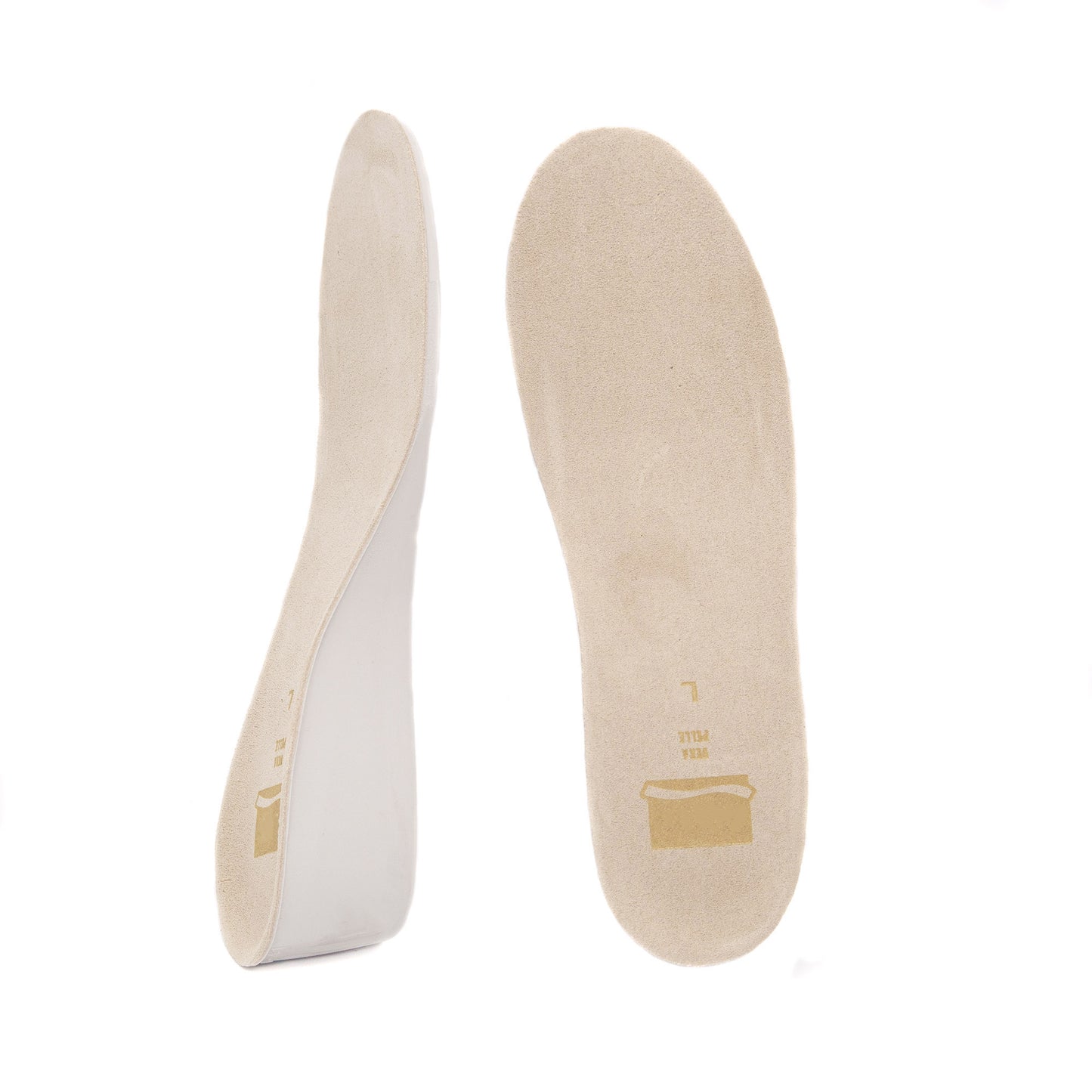 Soletta Rialzante Push Up in Pelle Scamosciata Antiscivolo | Plantare Alzatallone Anatomico Made in Italy