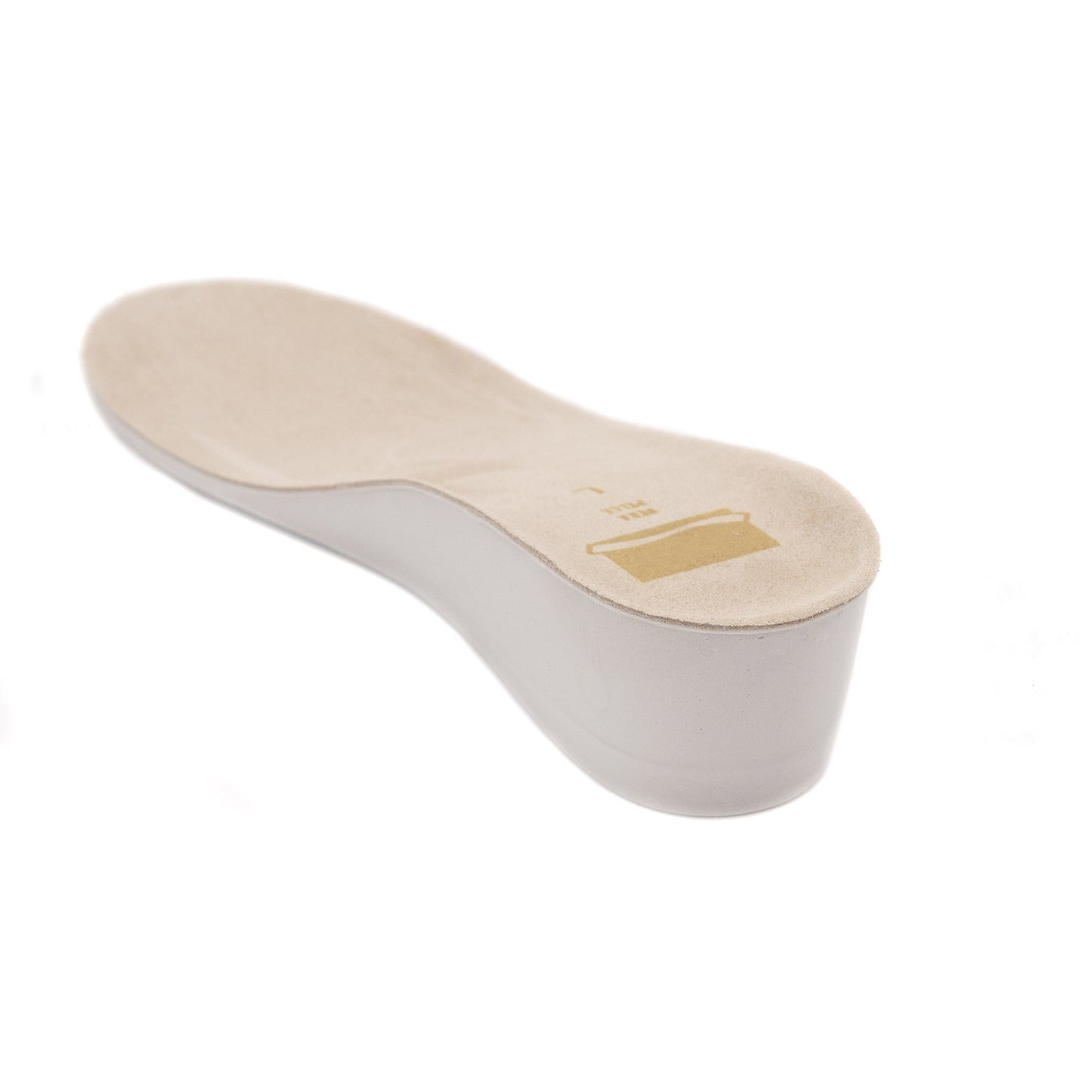 Soletta Rialzante Push Up in Pelle Scamosciata Antiscivolo | Plantare Alzatallone Anatomico Made in Italy