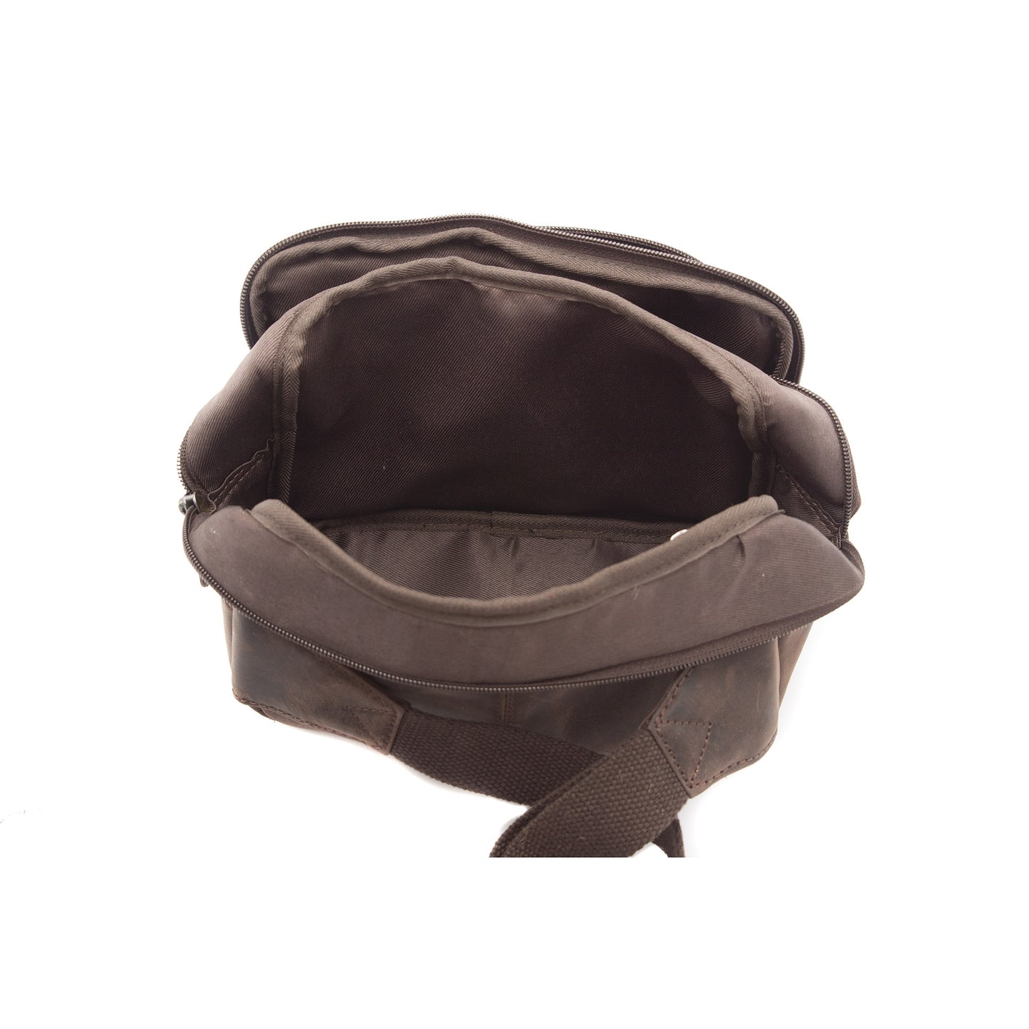 Marsupio in pelle ingrassata unisex | Tracolla regolabile | Borsa monospalla casual