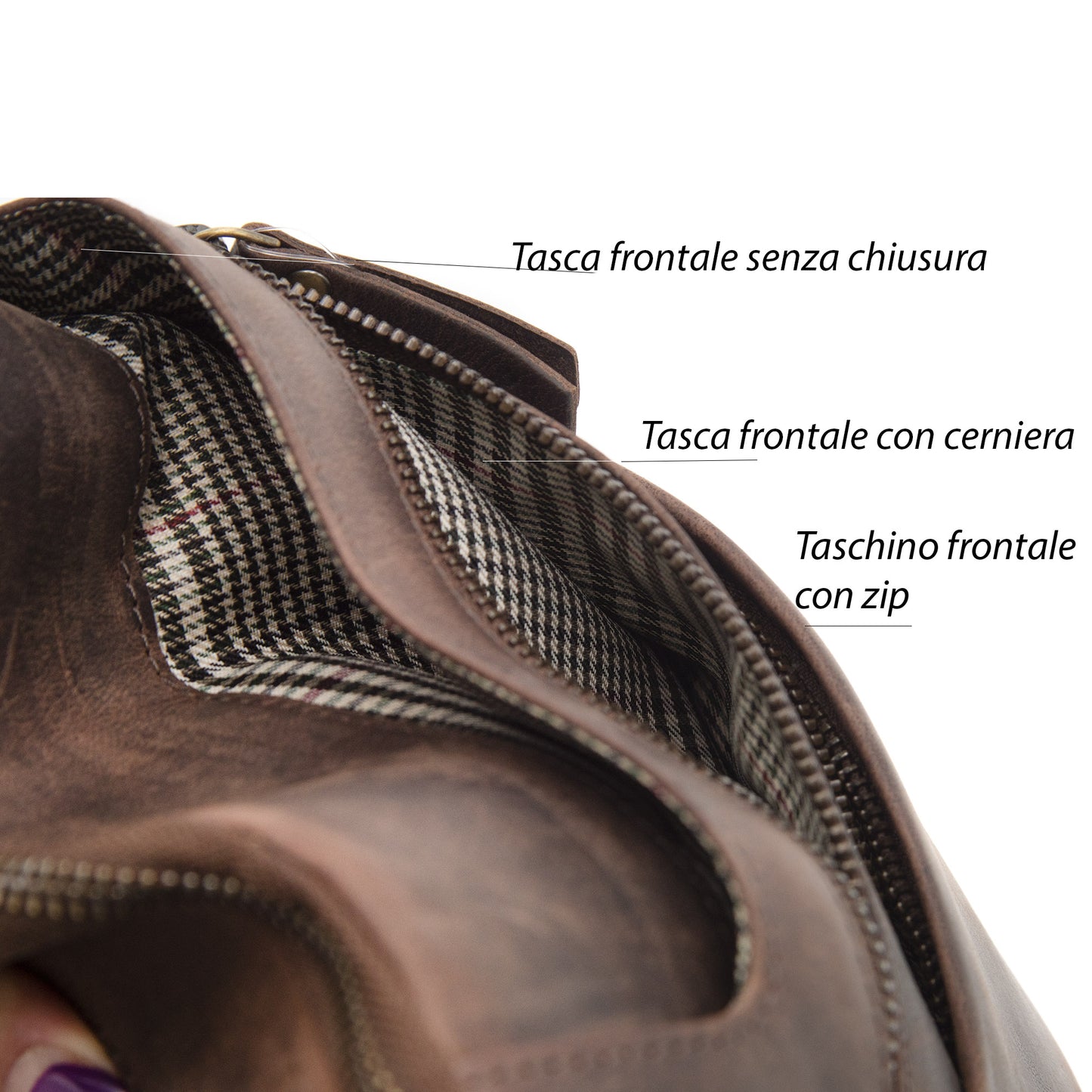 Borsa Uomo Donna in Vera Pelle Ingrassata con Tracolla Regolabile Borsello a Tracolla Porta Cellulare Documenti e Portafoglio per Lavoro Viaggio e Tempo Libero