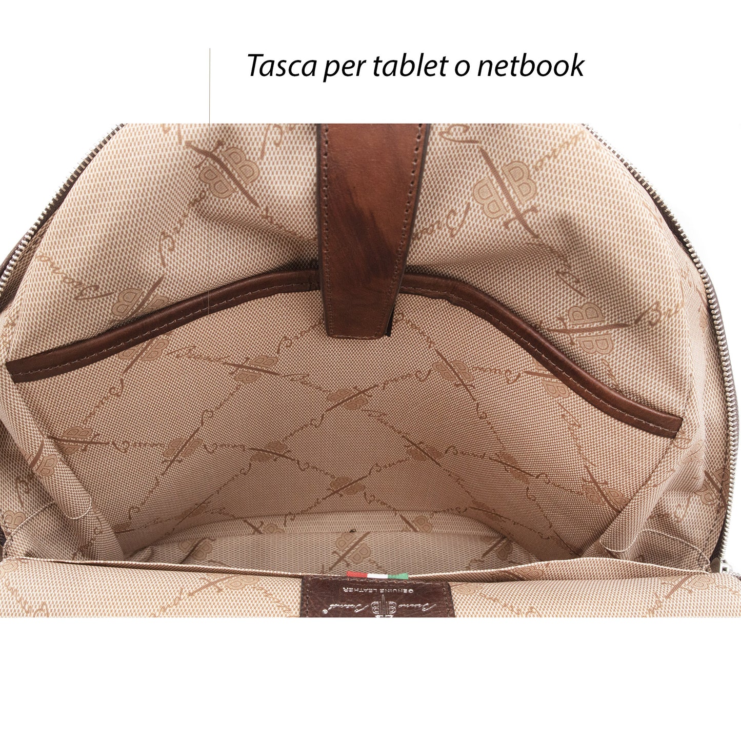 Handmade genuine leather backpack – tablet and travel