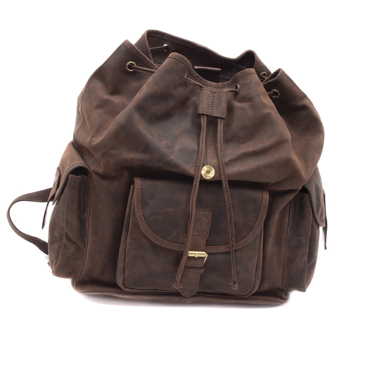 Zaino Grande in Vera Pelle Ingrassata Porta PC Notebook 15,6" e Tablet Zaino Uomo da Lavoro Ufficio e Viaggio