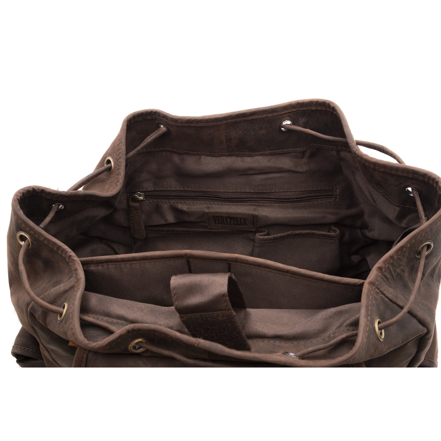 Zaino Grande in Vera Pelle Ingrassata Porta PC Notebook 15,6" e Tablet Zaino Uomo da Lavoro Ufficio e Viaggio
