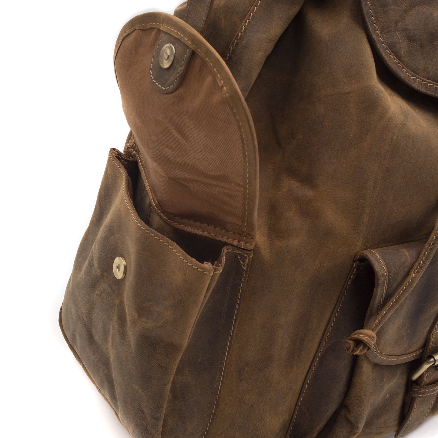 Zaino Grande in Vera Pelle Ingrassata Porta PC Notebook 15,6" e Tablet Zaino Uomo da Lavoro Ufficio e Viaggio