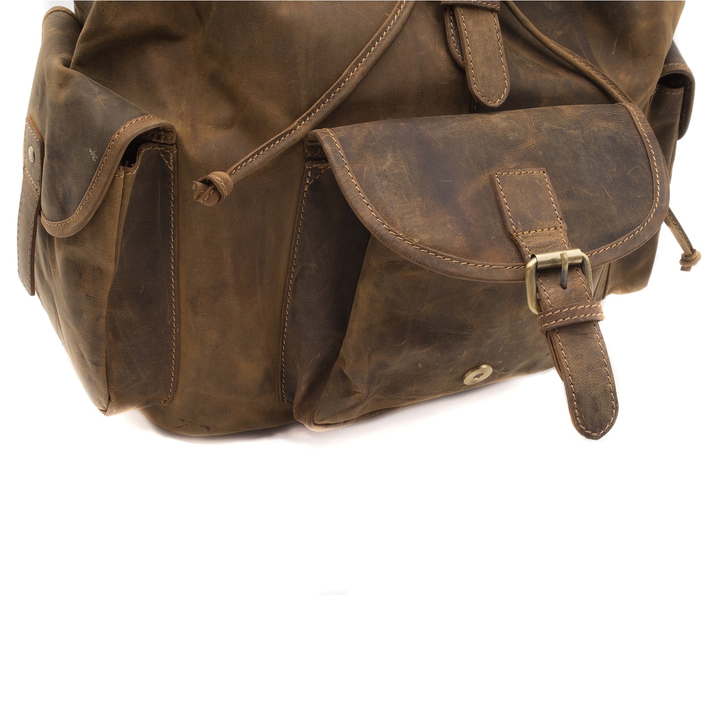 Zaino Grande in Vera Pelle Ingrassata Porta PC Notebook 15,6" e Tablet Zaino Uomo da Lavoro Ufficio e Viaggio