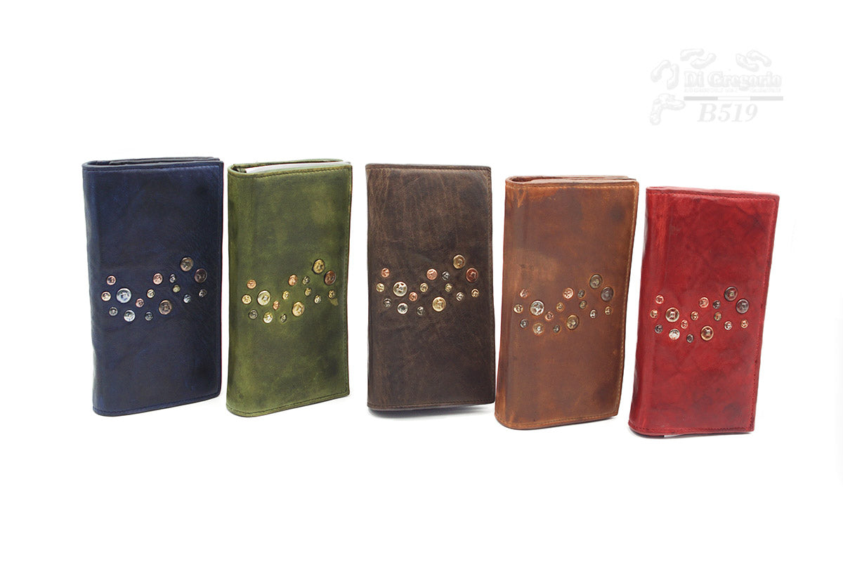 Borsa portafoglio in vera pelle con tracolla – pochette multifunzione