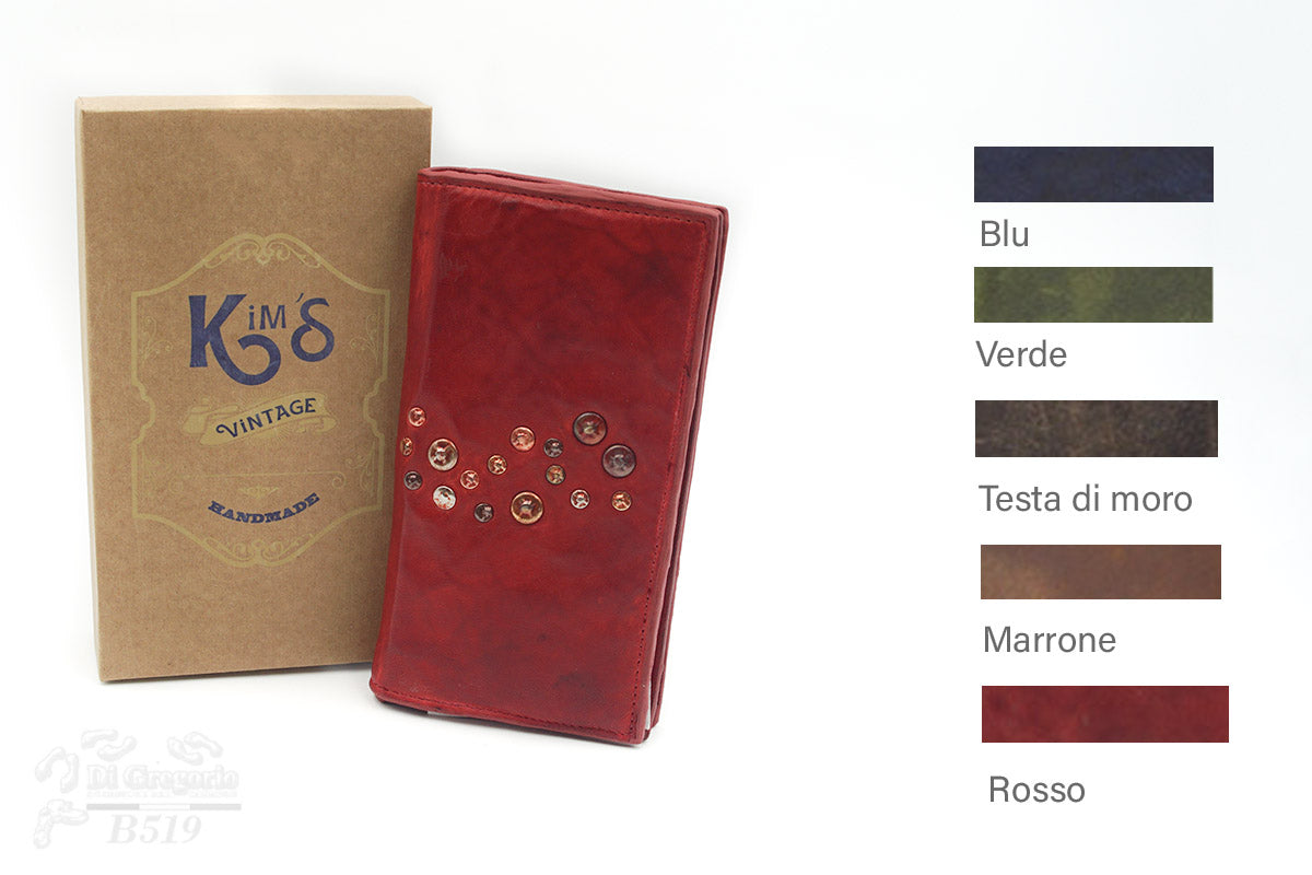 Borsa portafoglio in vera pelle con tracolla – pochette multifunzione