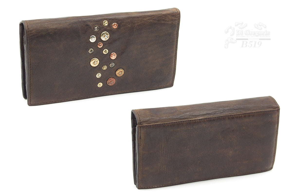 Borsa portafoglio in vera pelle con tracolla – pochette multifunzione