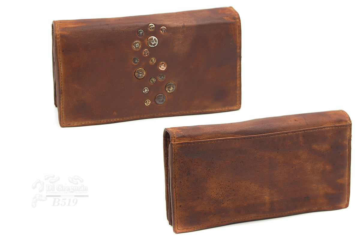 Borsa portafoglio in vera pelle con tracolla – pochette multifunzione