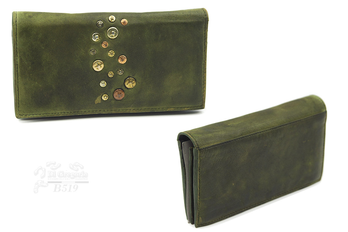 Borsa portafoglio in vera pelle con tracolla – pochette multifunzione