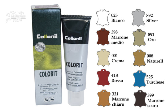 Collonil Colorit Crema Coprente per Pelle Liscia 50ml Ritocco Scarpe, Borse e Divani
