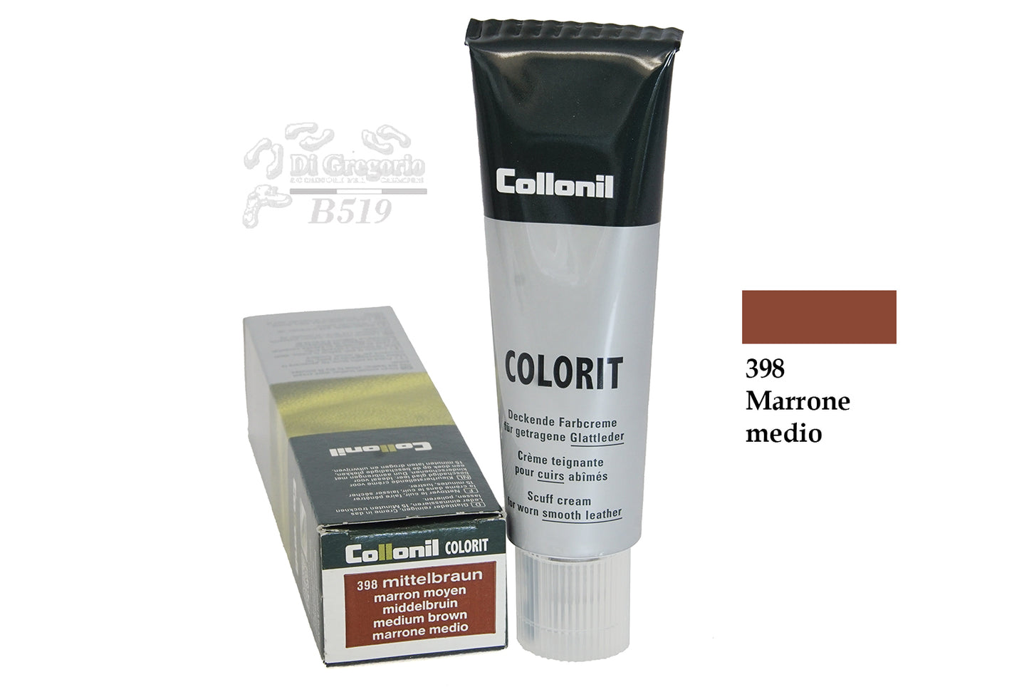 Collonil Colorit Crema Coprente per Pelle Liscia 50ml Ritocco Scarpe, Borse e Divani