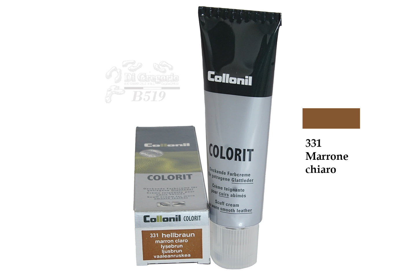 Collonil Colorit Crema Coprente per Pelle Liscia 50ml Ritocco Scarpe, Borse e Divani