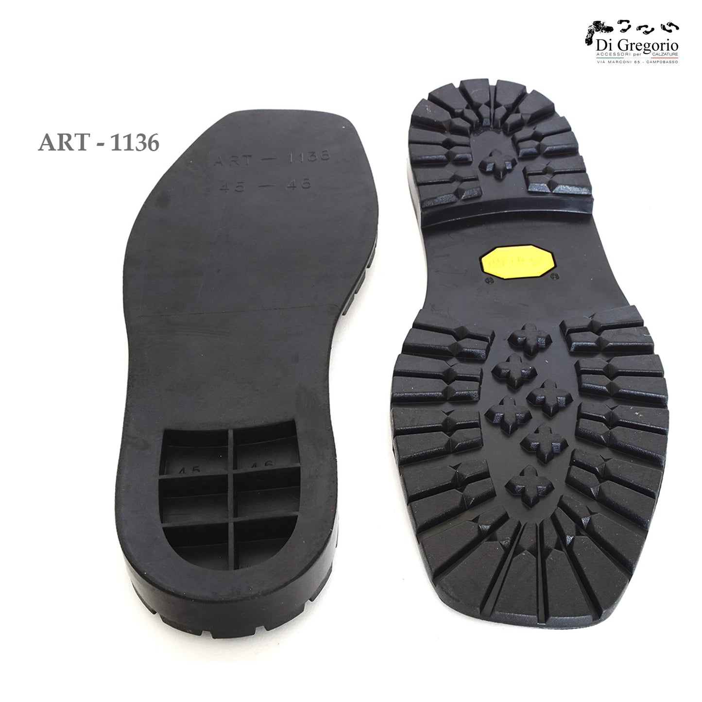 Suola carrarmato gomma antiscivolo Vibram 1136 rocciablock scarponi da montagna