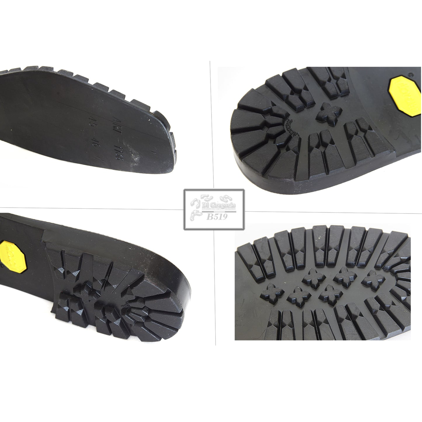 Suola carrarmato gomma antiscivolo Vibram 1136 rocciablock scarponi da montagna