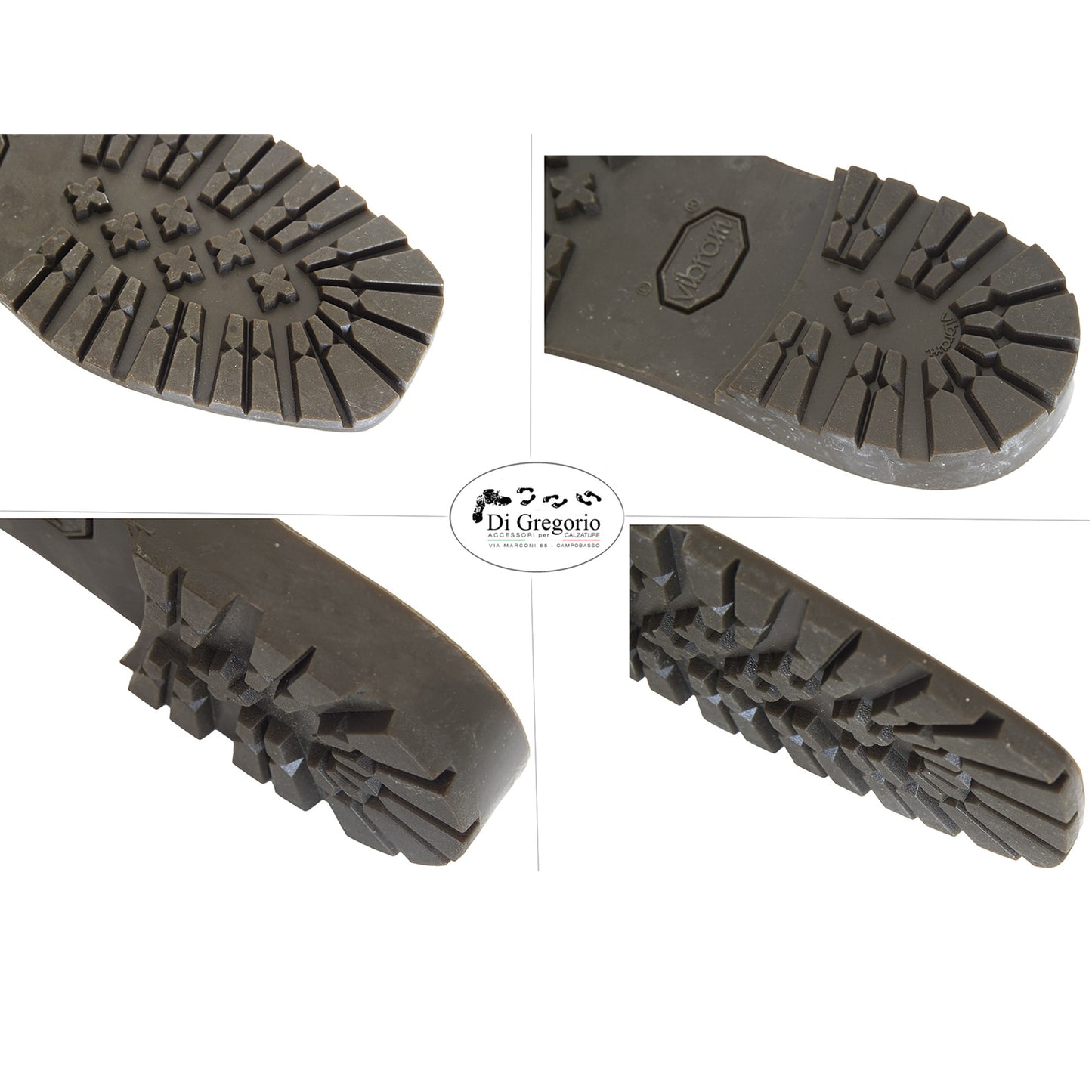 Suola carrarmato gomma antiscivolo Vibram 1136 rocciablock scarponi da montagna