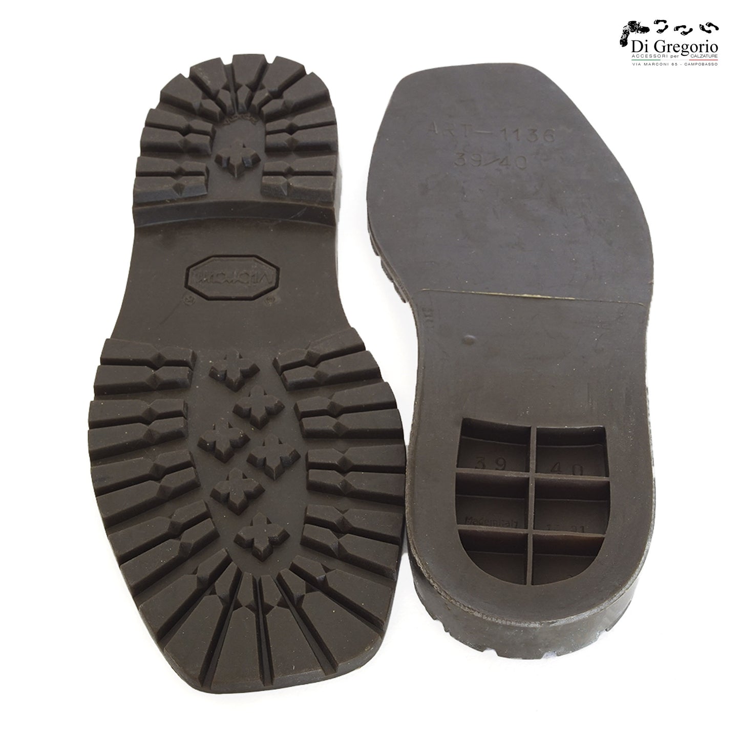 Suola carrarmato gomma antiscivolo Vibram 1136 rocciablock scarponi da montagna