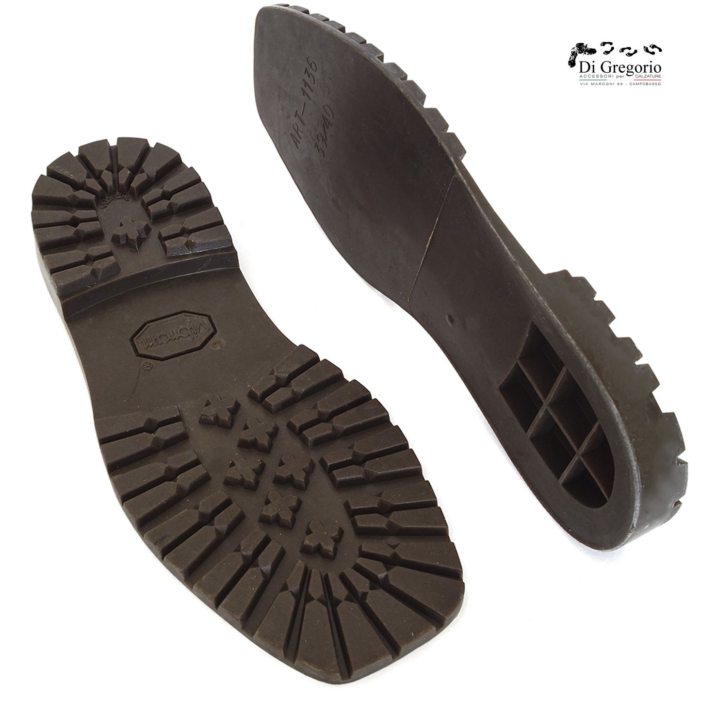 Suola carrarmato gomma antiscivolo Vibram 1136 rocciablock scarponi da montagna