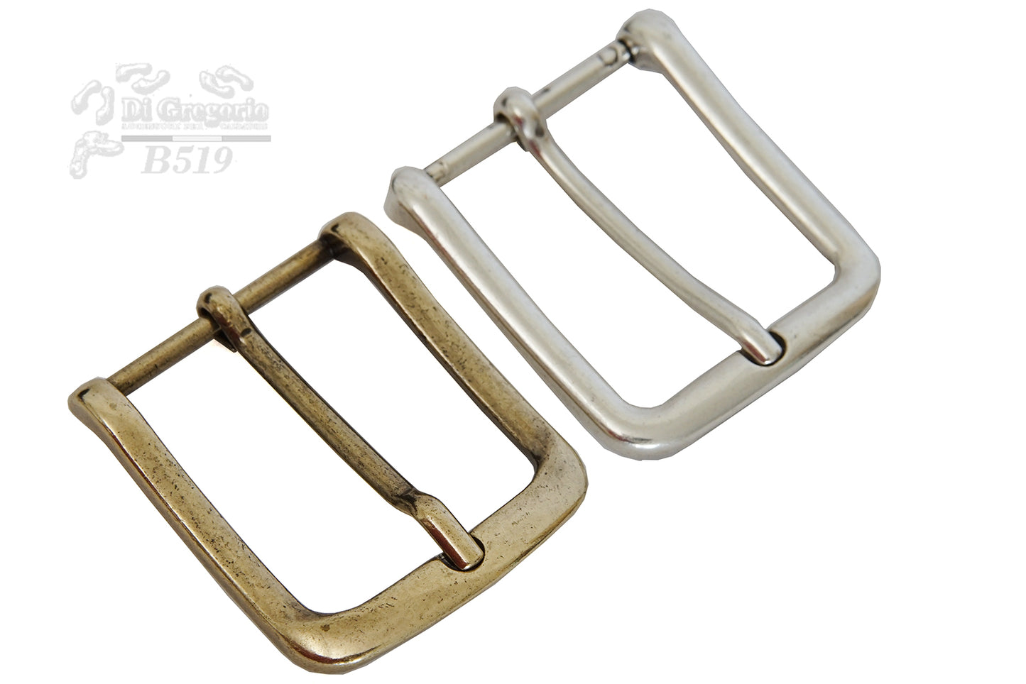 Fibbia anallergica Nichel Free ricambio cinture mm.35 e 40 argento e oro vecchio