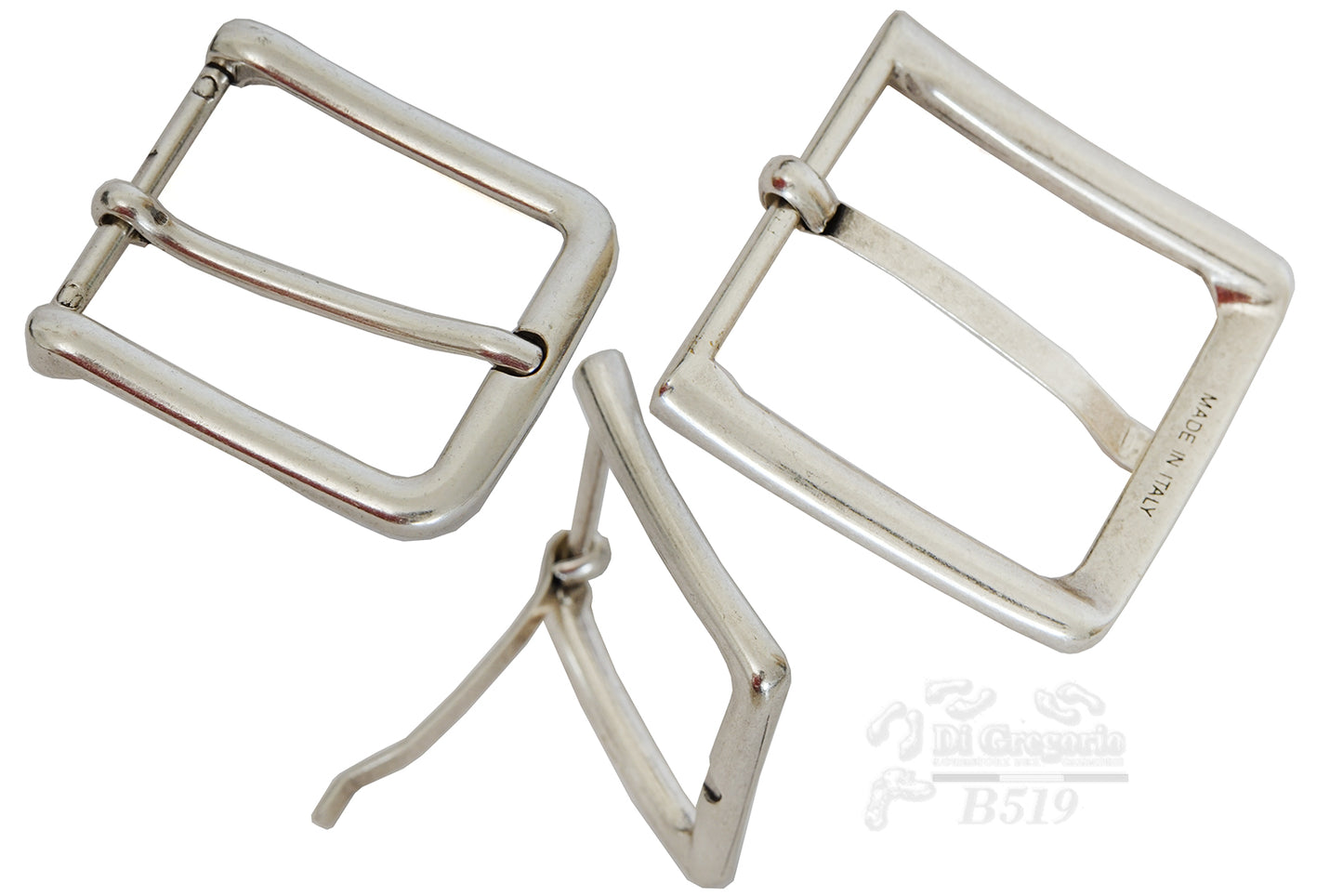 Fibbia anallergica Nichel Free ricambio cinture mm.35 e 40 argento e oro vecchio