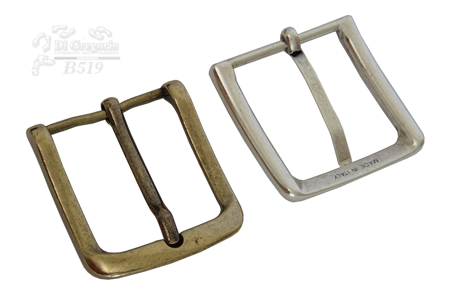 Fibbia anallergica Nichel Free ricambio cinture mm.35 e 40 argento e oro vecchio