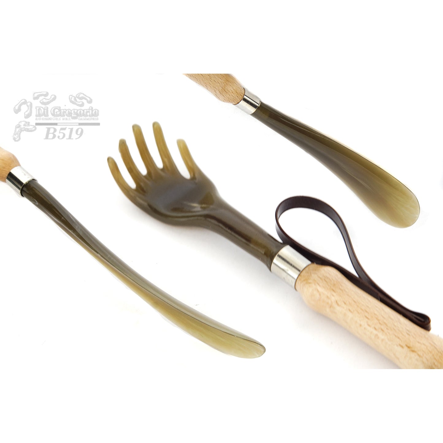 Calzante calzascarpe lungo cm 56 in plastica con pratica manina gratta schiena