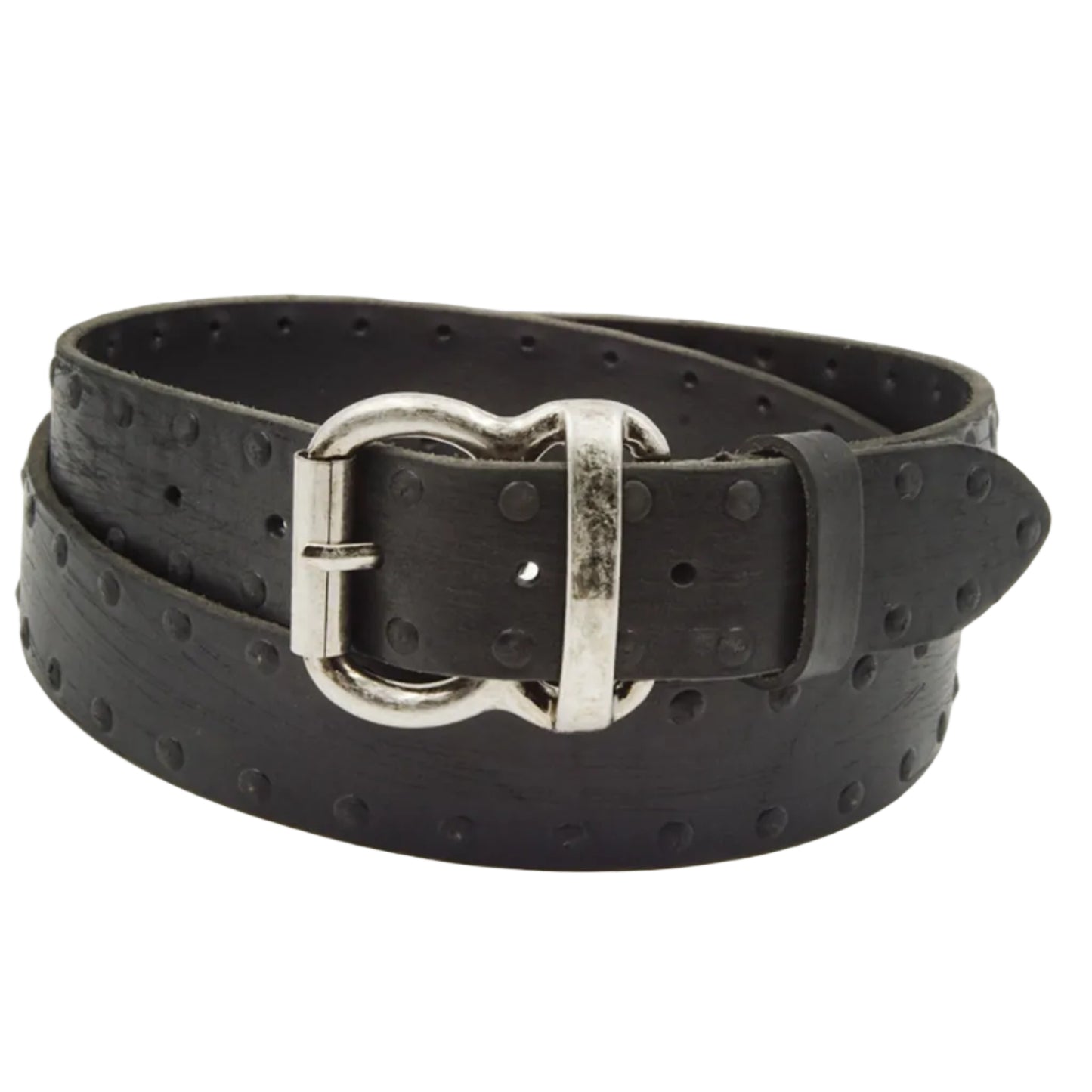 Cintura in Cuoio Rivettata Artigianale Italiana Uomo Donna Vera Pelle Alta 4 cm Made in Italy