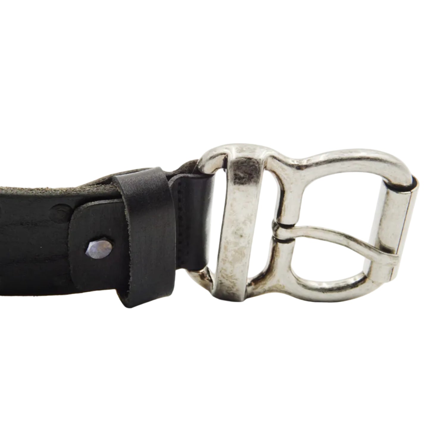 Cintura in Cuoio Rivettata Artigianale Italiana Uomo Donna Vera Pelle Alta 4 cm Made in Italy
