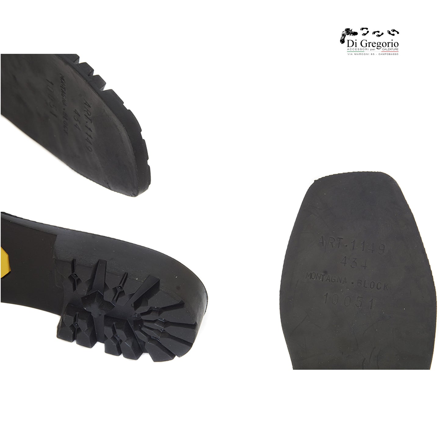 Vibram 1149 mountain lug rubber sole anti-slip resistant comfortable