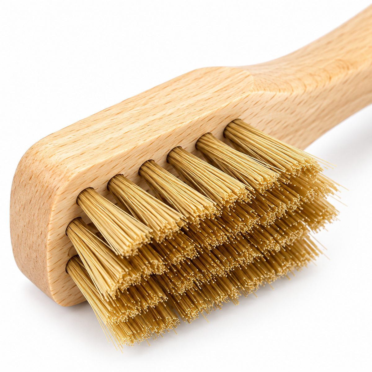 Spazzolino Spandi crema in Legno con Setole Naturali per Scarpe Borse Giacche e Articoli in Pelle