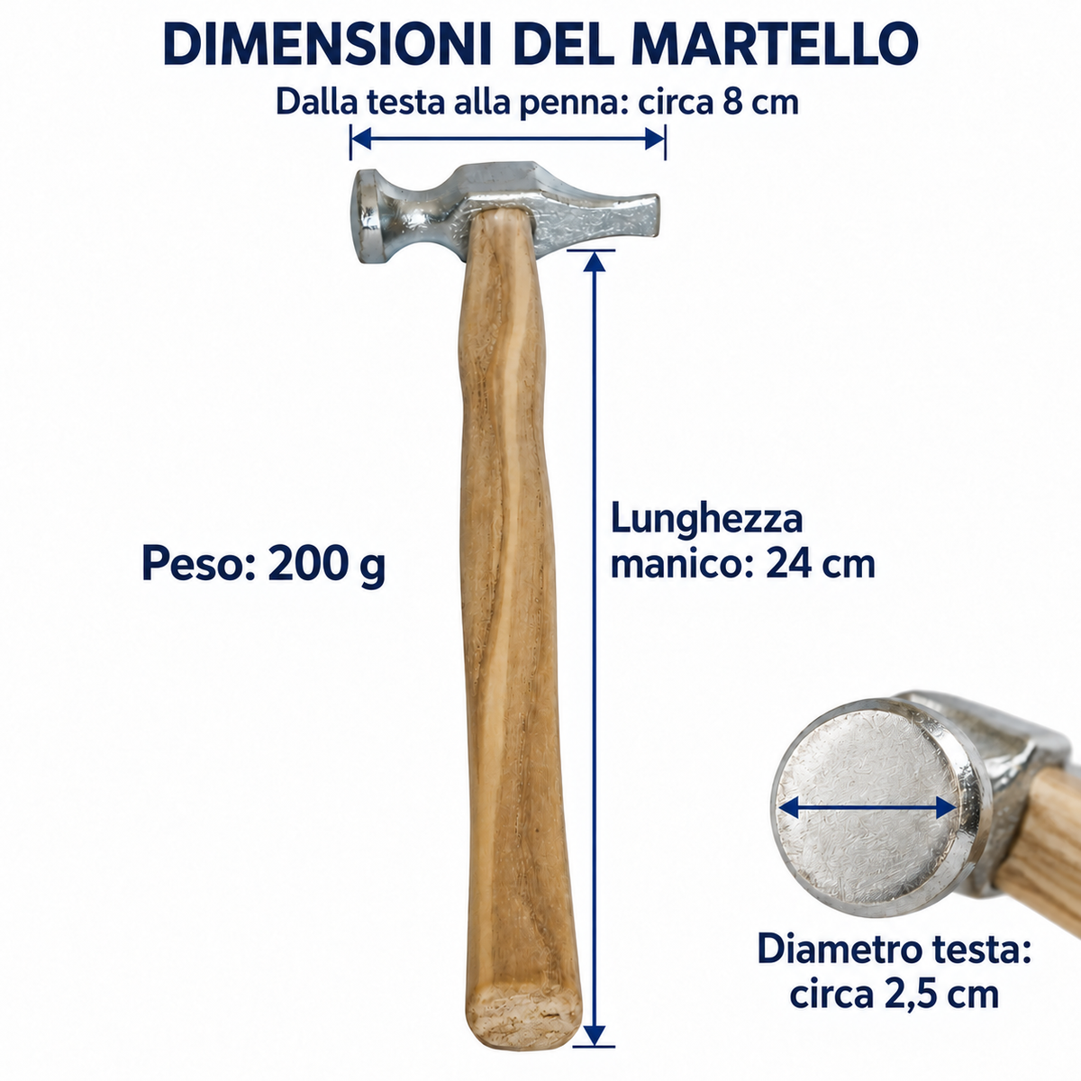 Martello da Orlatrice con Penna Cromato per Pelle e Cuoio – Calzoleria e Pelletteria