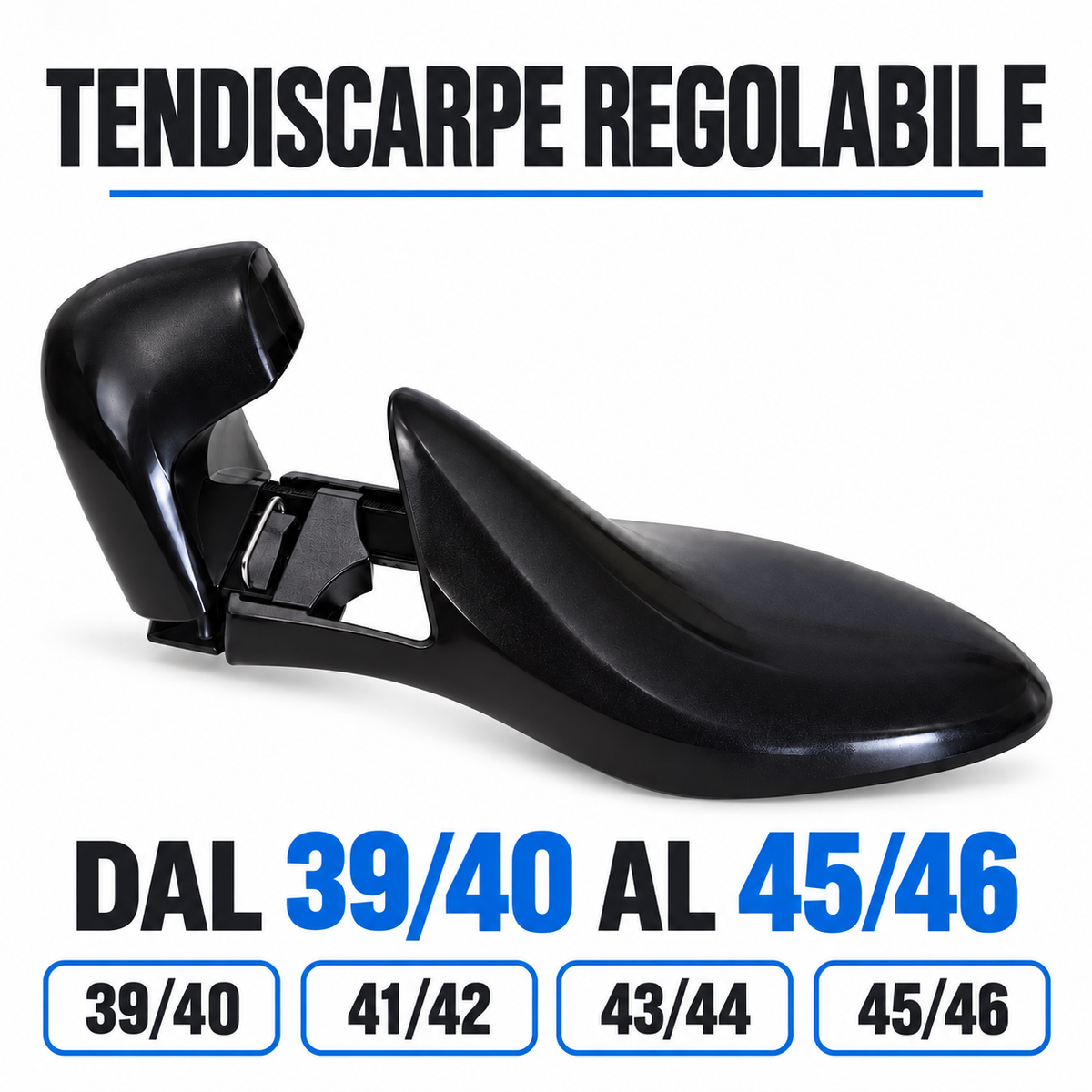 Tendiscarpe Anatomico in Plastica Regolabile  Mantieni in Forma le Scarpe, Misure 39–46