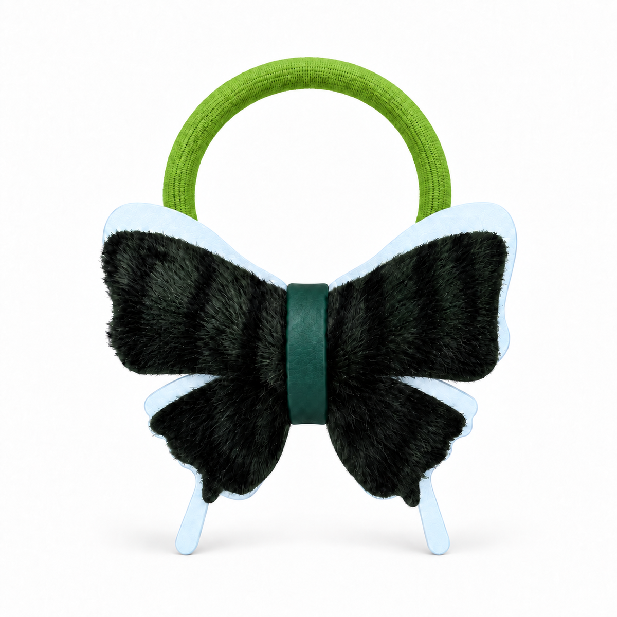 Farfalla in Vera Pelle Artigianale Personalizzabile Portachiavi Charm da Borsa o Elastico per Capelli Idea Regalo e Bomboniera
