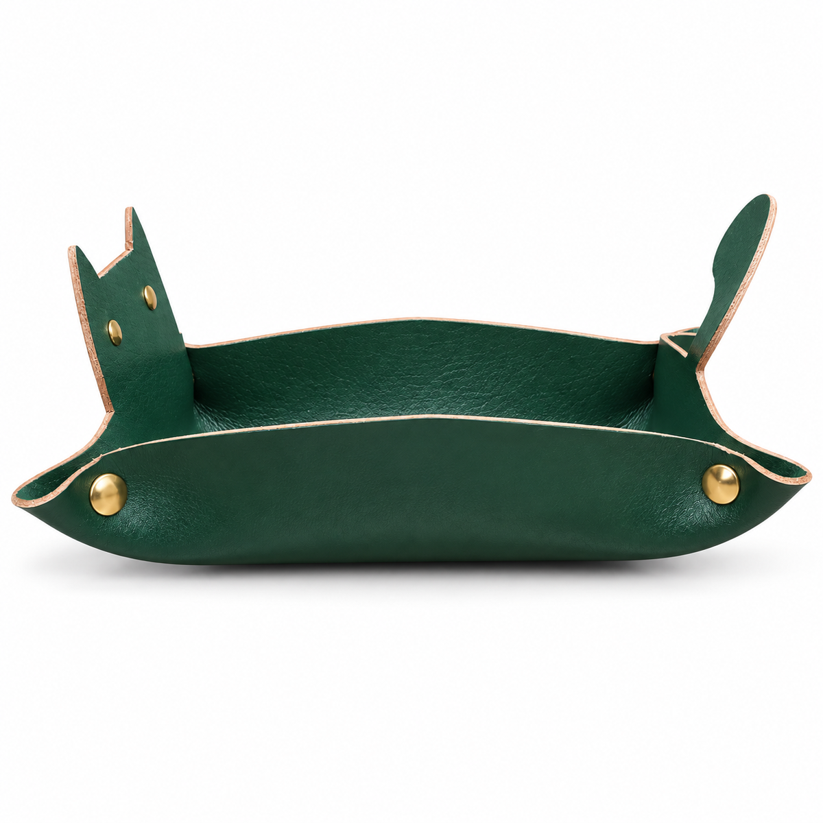 Svuotatasche Gatto in Cuoio 19 × 12 cm  Vassoio Portaoggetti e Portachiavi da Appoggio Personalizzabile Idea Regalo