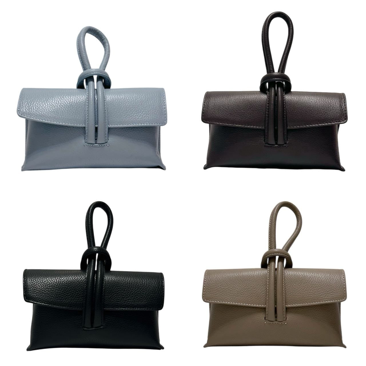 Borsa Donna Nodo in Vera Pelle Multifunzione, Elegante e Versatile con tracolla regolabile