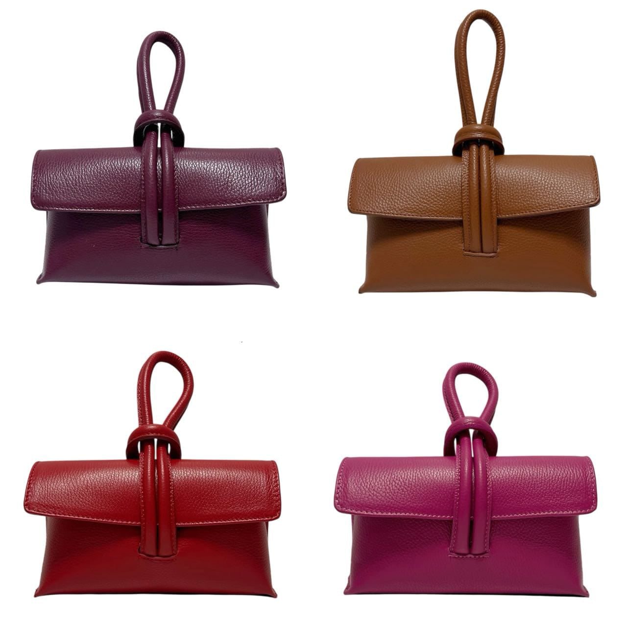 Borsa Donna Nodo in Vera Pelle Multifunzione, Elegante e Versatile con tracolla regolabile