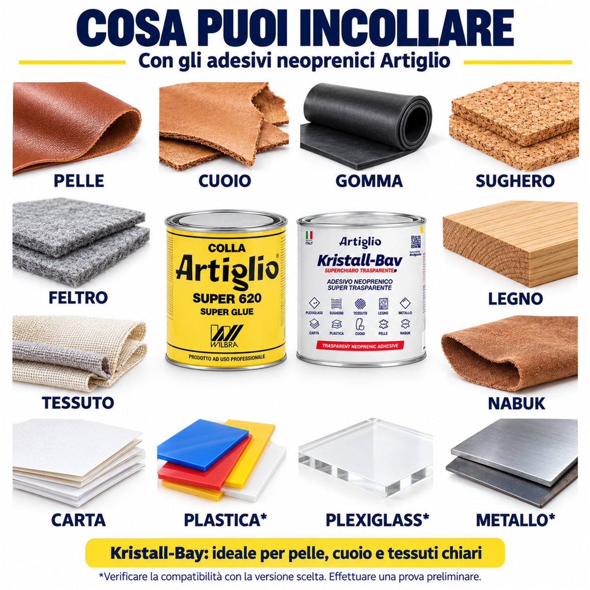 Colla Mastice artiglio super 620 e superchiaro calzolaio cuoio pelle fai da te