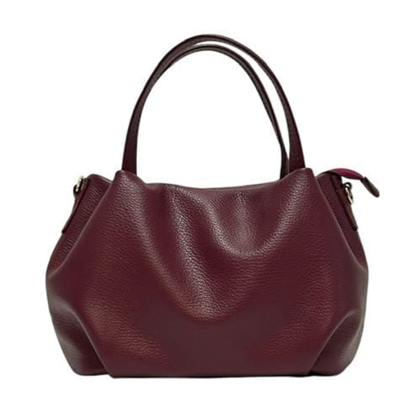 Borsa donna in vera pelle morbida a mano con tracolla regolabile made in italy