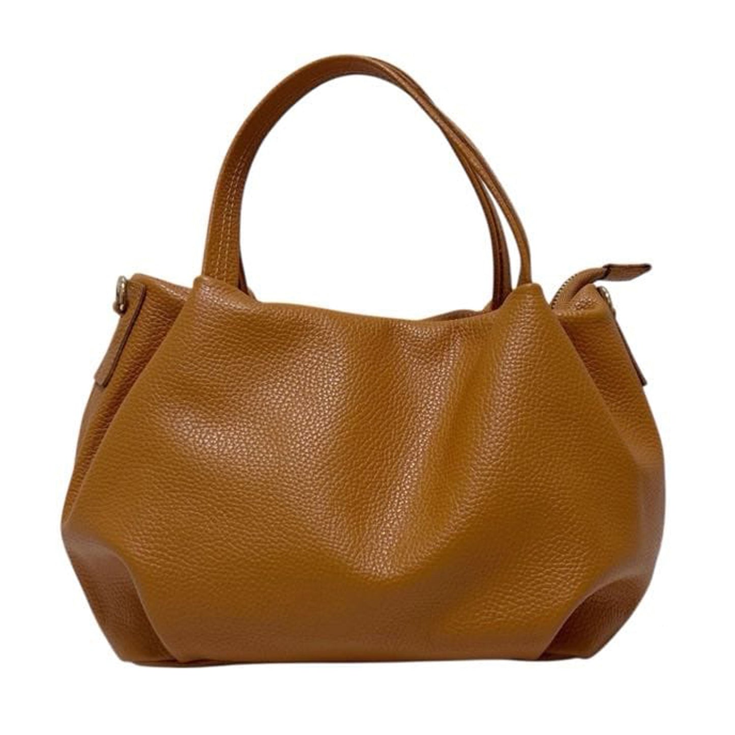 Borsa donna in vera pelle morbida a mano con tracolla regolabile made in italy