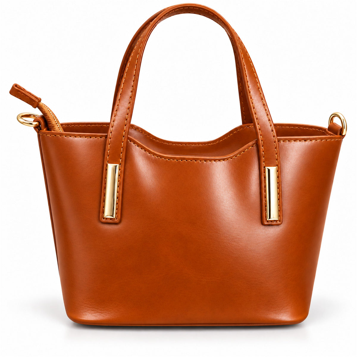 Borsa Donna in Vera Pelle Vacchetta Tracolla  Regolabile e Rimuovibile con cerniera  Made in Italy