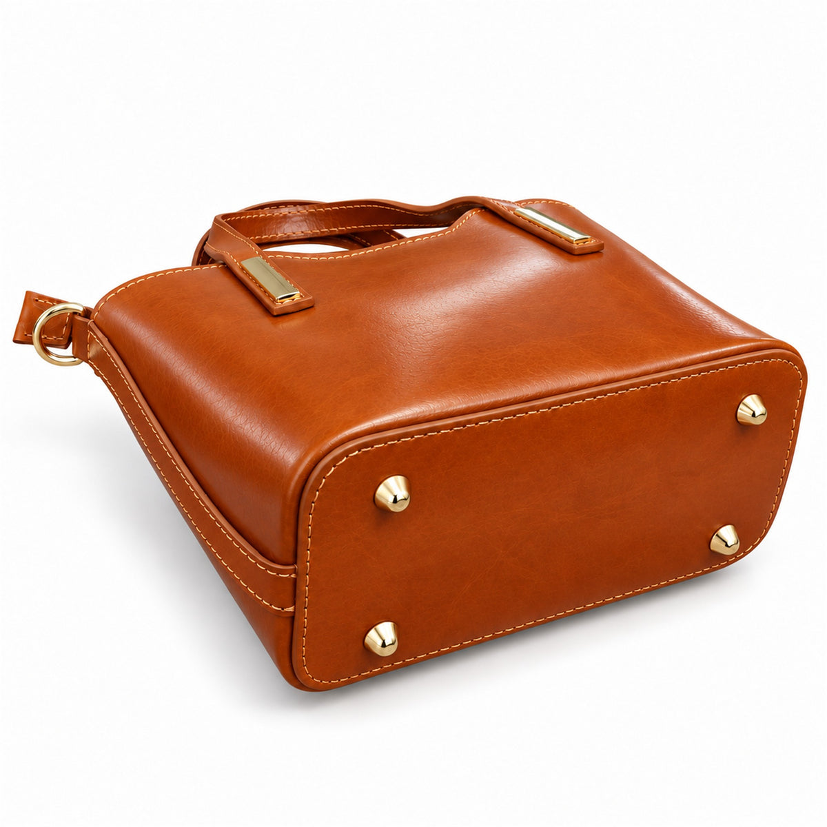 Borsa Donna in Vera Pelle Vacchetta Tracolla  Regolabile e Rimuovibile con cerniera  Made in Italy