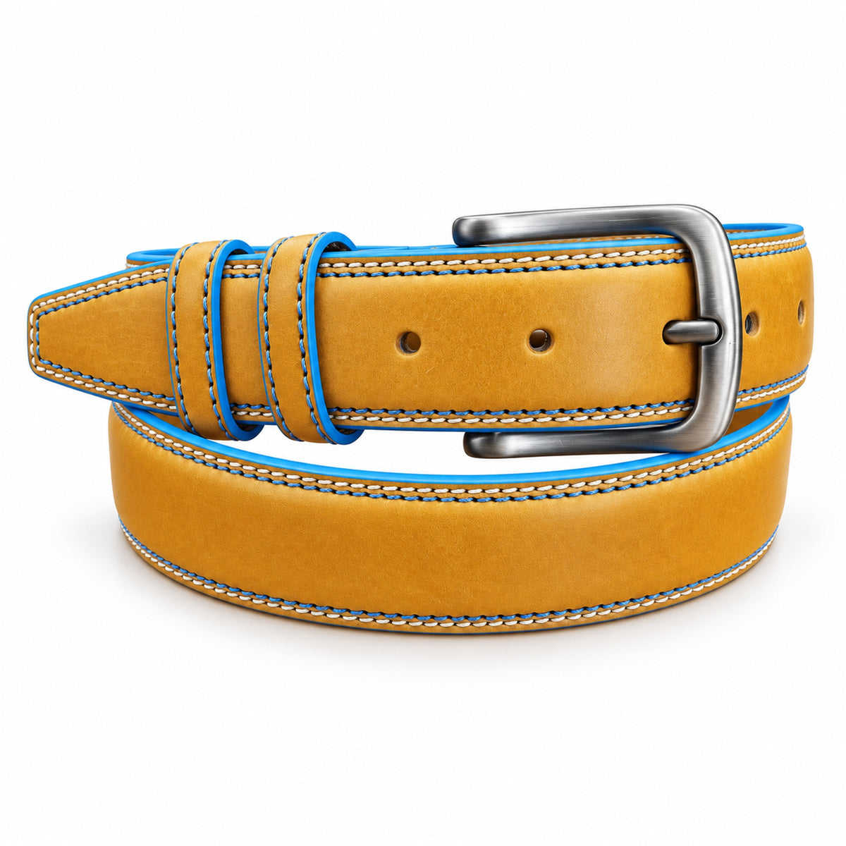 Cintura uomo donna pelle regolabile fodera pelle artigianale Made in Italy mm.35