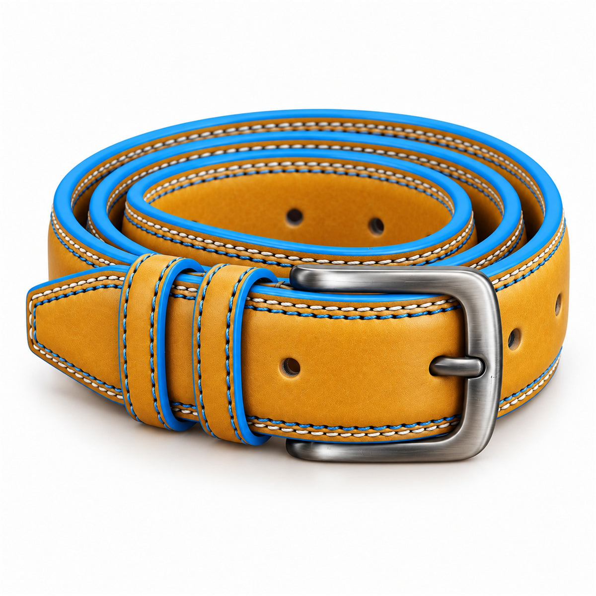 Cintura uomo donna pelle regolabile fodera pelle artigianale Made in Italy mm.35
