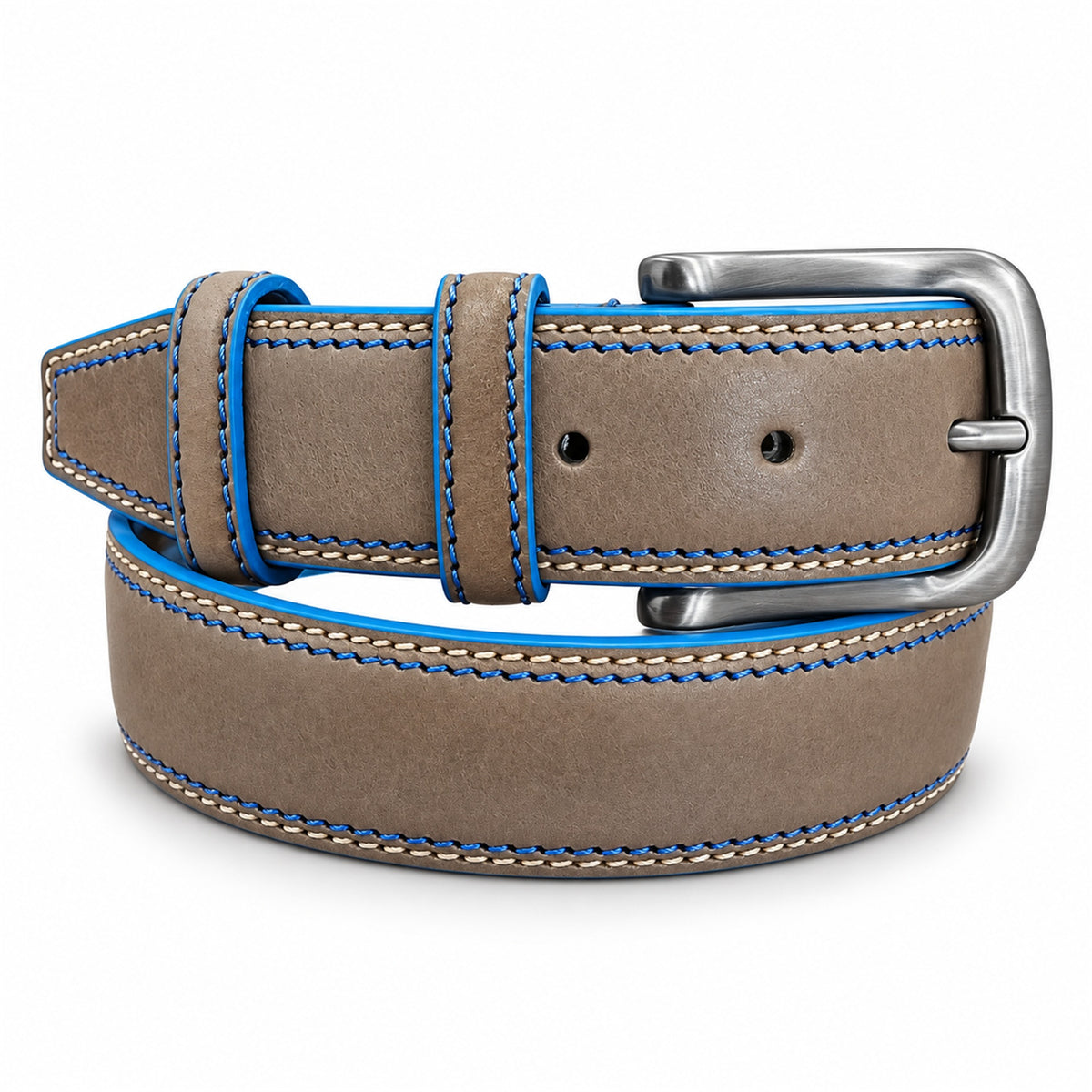 Cintura uomo donna pelle regolabile fodera pelle artigianale Made in Italy mm.35