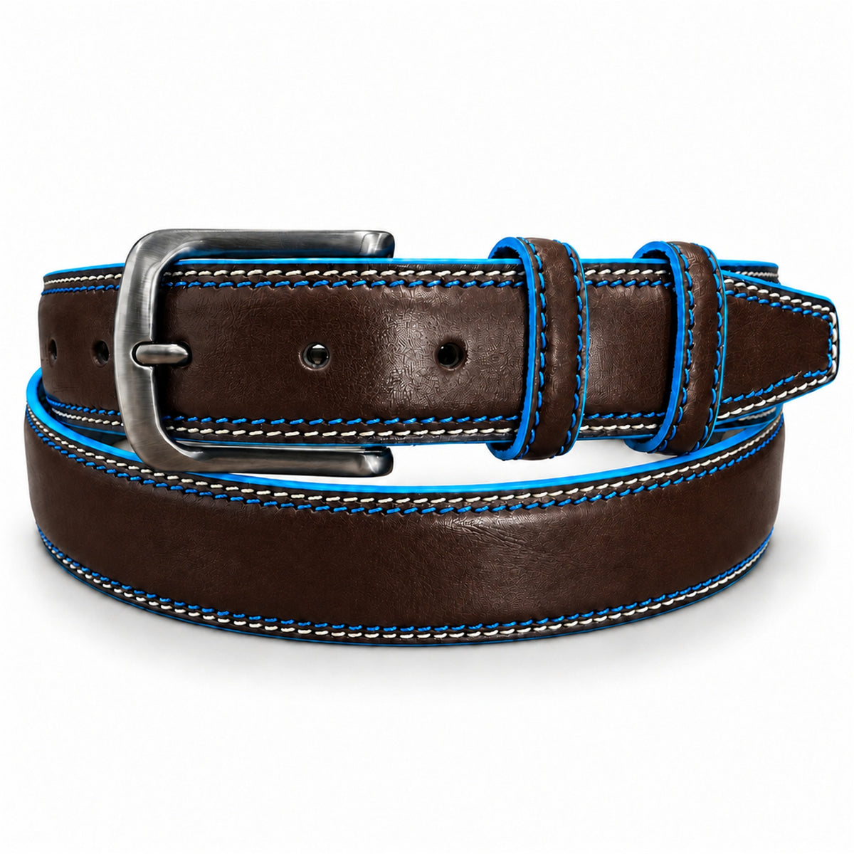 Cintura uomo donna pelle regolabile fodera pelle artigianale Made in Italy mm.35