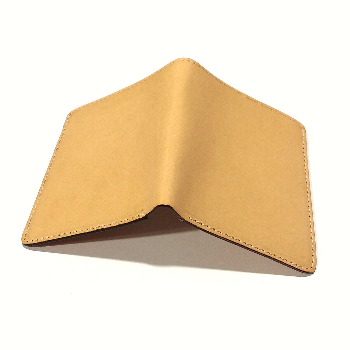 Portafoglio in cuoio naturale artigianale – portatessere e documenti Made in Italy
