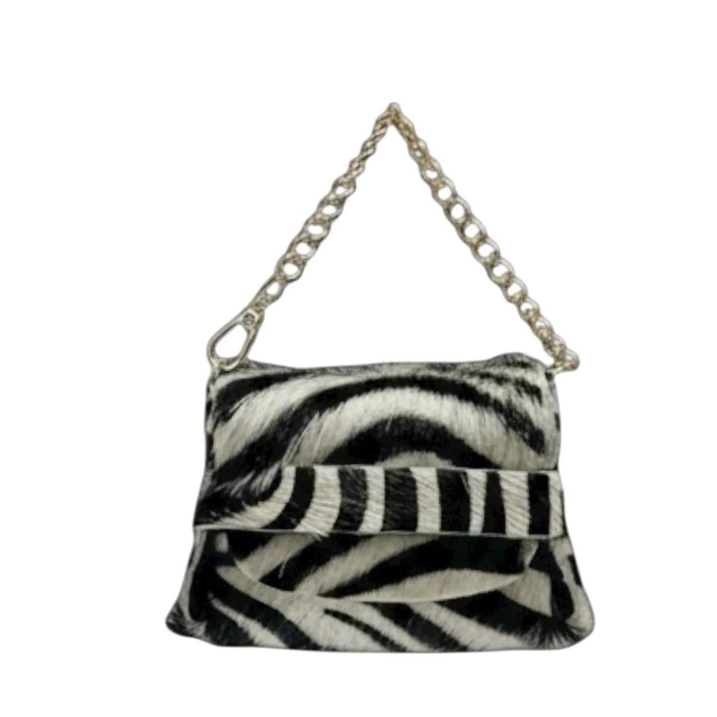 Charm Portachiavi Mini Borsa Cavallino – Accessorio Moda in Vera Pelle con Catena Dorata