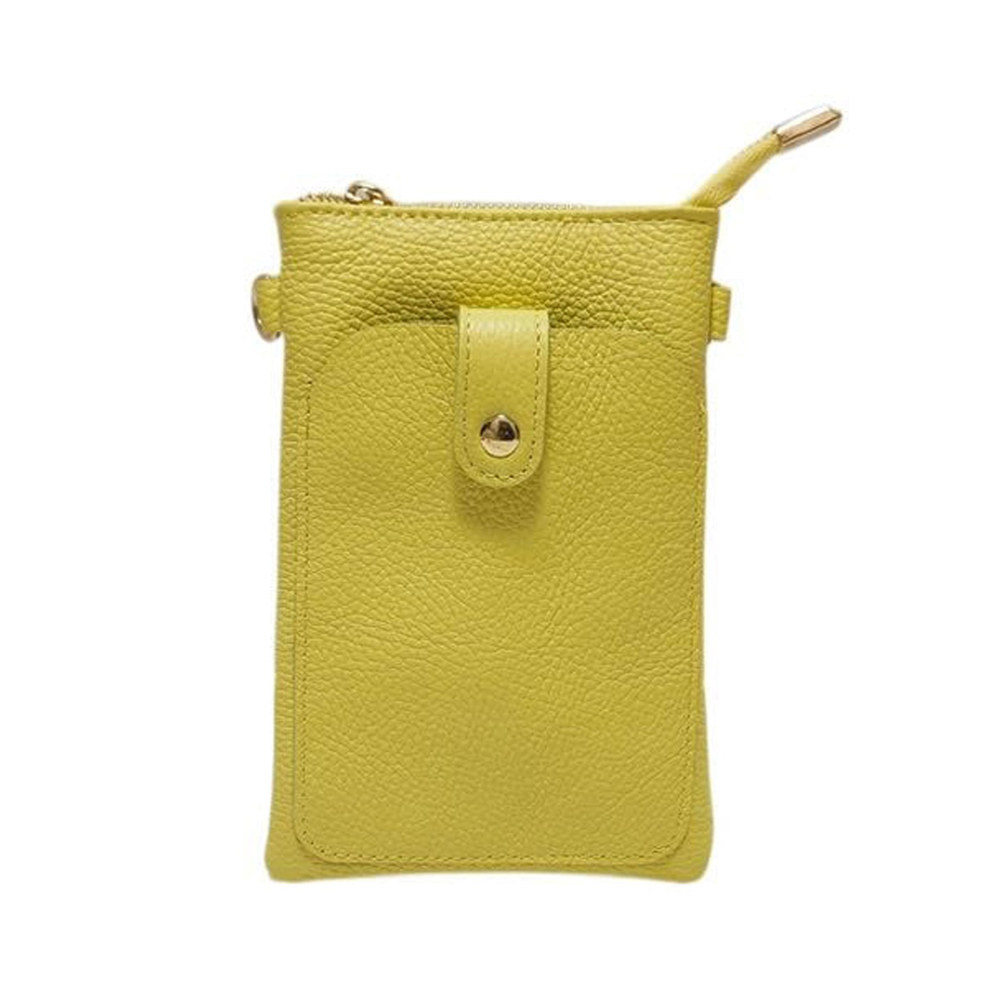 Women's handbag men's shoulder bag cell phone holder in real leather adjustable strap Made in Italy