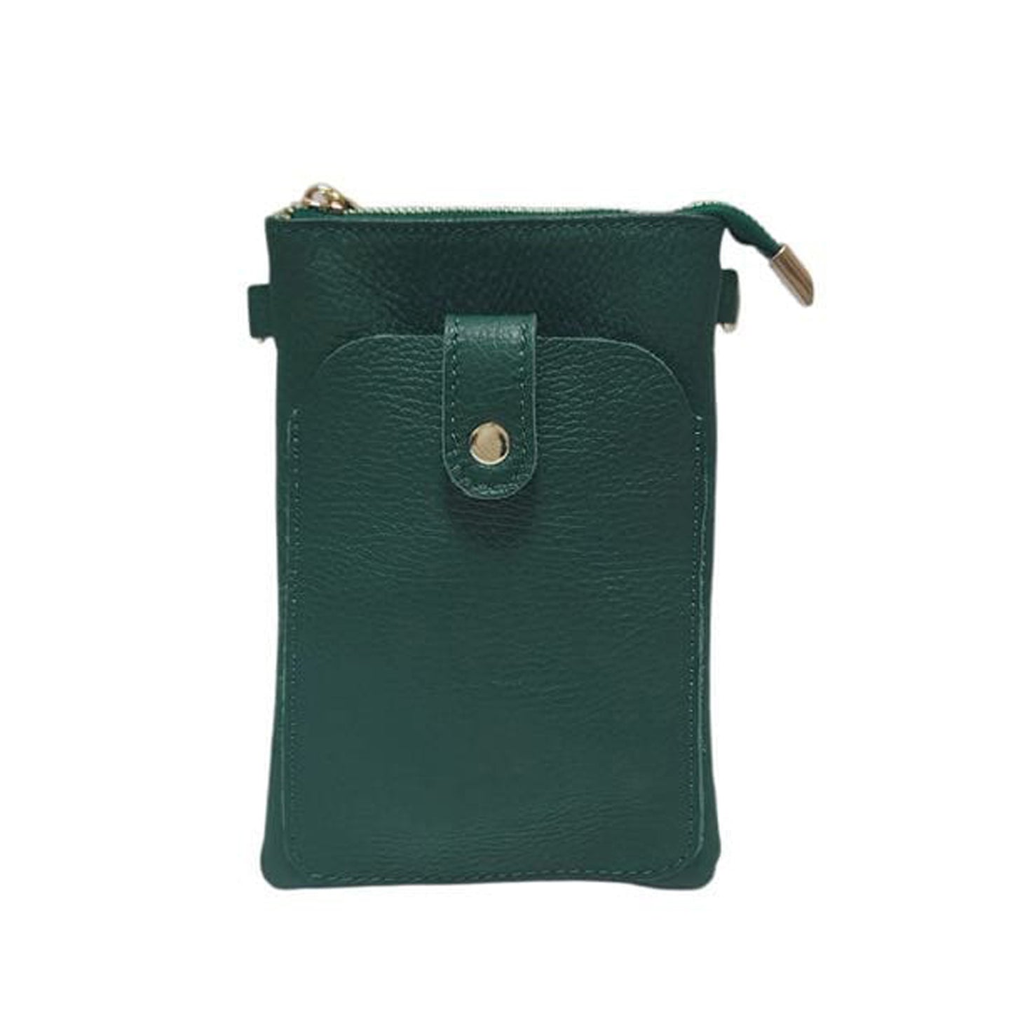 Women's handbag men's shoulder bag cell phone holder in real leather adjustable strap Made in Italy